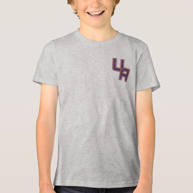 University at Albany Initials Logo Tri-Blend Shirt (Front)