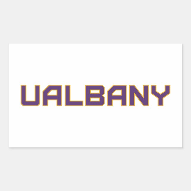 University at Albany Wordmark Rectangular Sticker (Front)