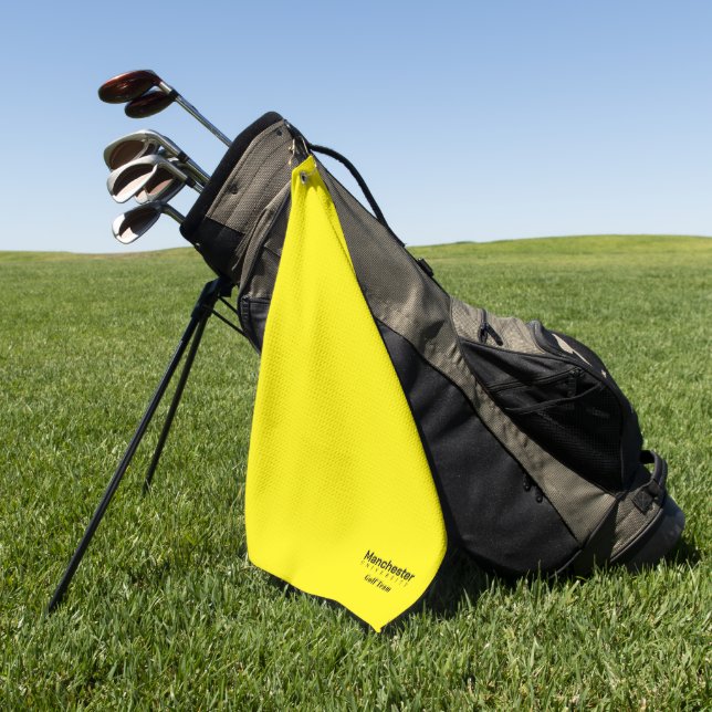 University Golf Team Yellow and Black Towel (Green)