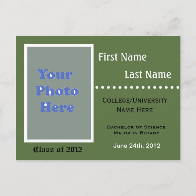 University graduation announcement invitation (Front)