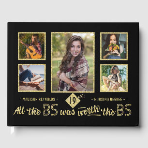 University Graduation Bachelors Degree Funny Photo Guest Book