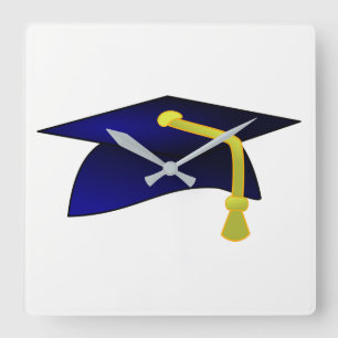University Hat Square Wall Clock