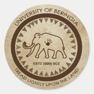 University of Beringia Mammoth Classic Round Sticker