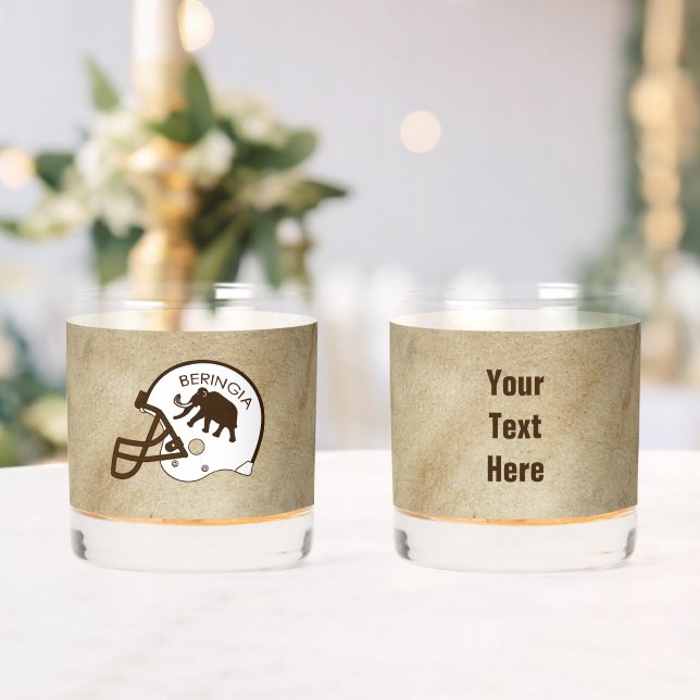 University of Beringia Mammoth Helmet Whiskey Glass (Insitu (Wedding))