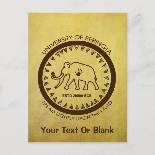 University of Beringia Mammoth Postcard (Front)
