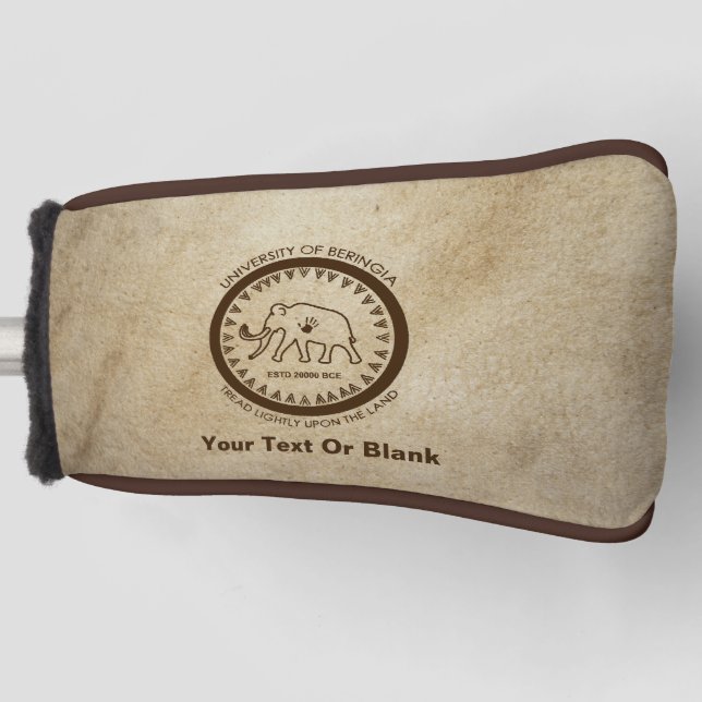 University of Beringia Woolly Mammoth Seal Golf Head Cover (Front)