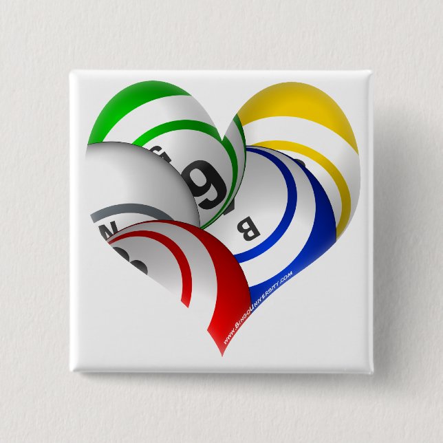 University of Bingo bingo heart button (Front)