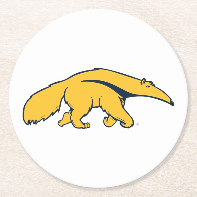 University of California, Irvine Anteater Round Paper Coaster (Front)