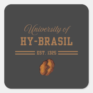 University of Hy-Brasil, Est. 1325 Square Sticker