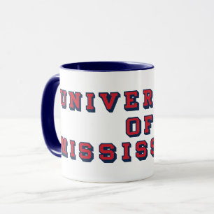 University of Mississippi   Block Type Mug