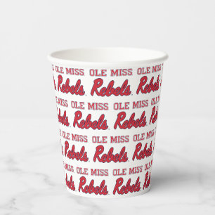 University of Mississippi   Ole Miss Rebels Paper Cups