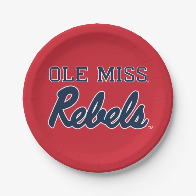 University of Mississippi | Ole Miss Rebels Paper Plate (Front)