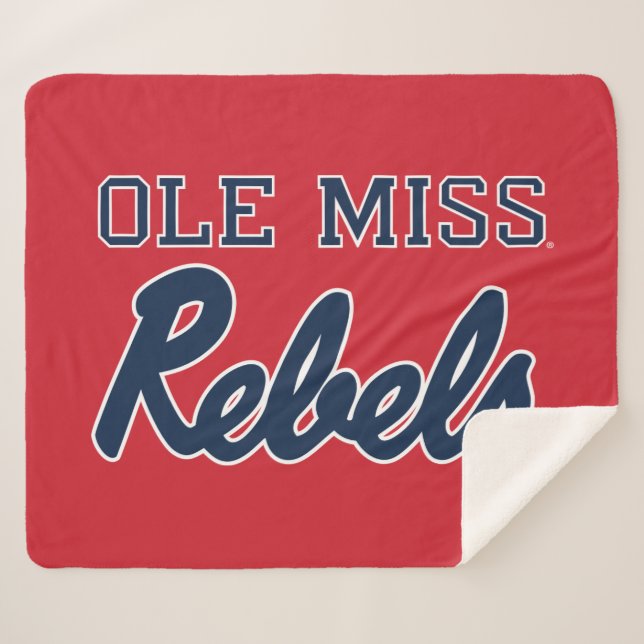University of Mississippi | Ole Miss Rebels Sherpa Blanket (Front (Horizontal))