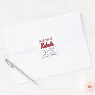 University of Mississippi   Ole Miss Rebels Square Sticker