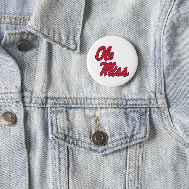 University of Mississippi | Ole Miss Script 2 6 Cm Round Badge (In Situ)