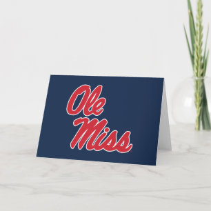 University of Mississippi   Ole Miss Script Card