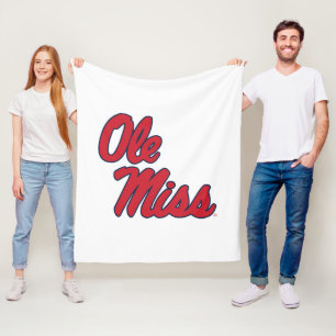University of Mississippi Ole Miss Script Fleece Blanket