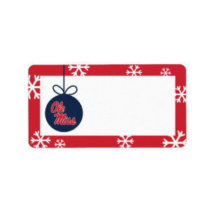 University of Mississippi   Ole Miss Script Label