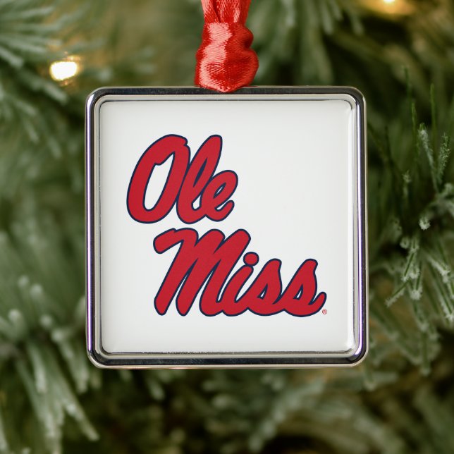 University of Mississippi | Ole Miss Script Metal Tree Decoration (Tree)