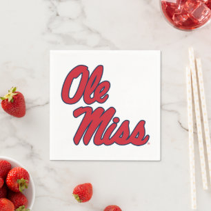 University of Mississippi   Ole Miss Script Napkin