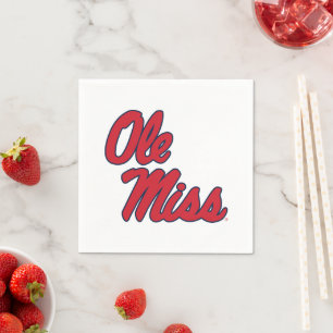 University of Mississippi   Ole Miss Script Napkin
