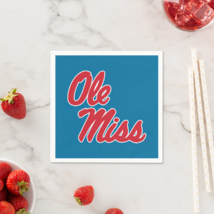 University of Mississippi   Ole Miss Script Napkin