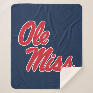 University of Mississippi | Ole Miss Script Sherpa Blanket