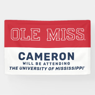 University of Mississippi Ole Miss Wordmark Banner