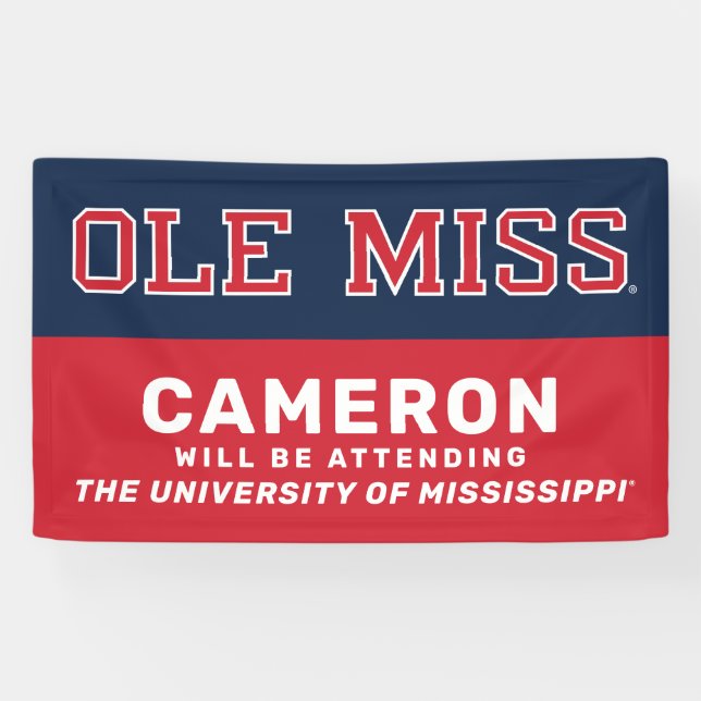 University of Mississippi | Ole Miss Wordmark Banner (Horizontal)