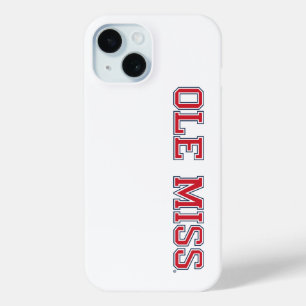 University of Mississippi   Ole Miss Wordmark iPhone 15 Case