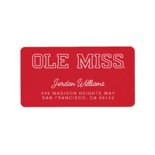 University of Mississippi   Ole Miss Wordmark Label