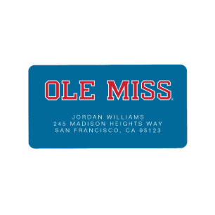 University of Mississippi Ole Miss Wordmark Label