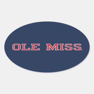 University of Mississippi Ole Miss Wordmark Oval Sticker