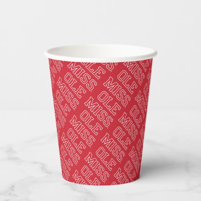 University of Mississippi | Ole Miss Wordmark Paper Cups (Back)