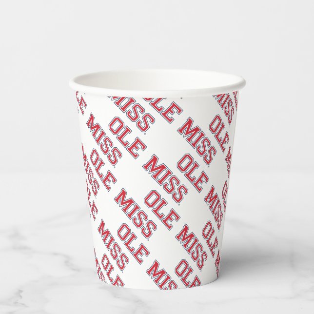 University of Mississippi | Ole Miss Wordmark Paper Cups (Back)