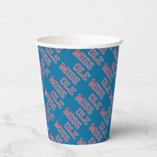University of Mississippi   Ole Miss Wordmark Paper Cups