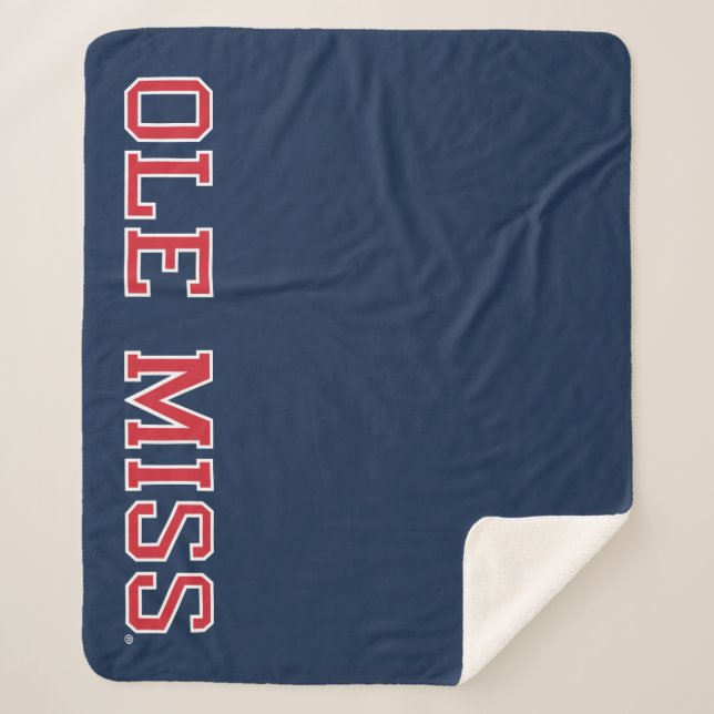 University of Mississippi | Ole Miss Wordmark Sherpa Blanket (Front)