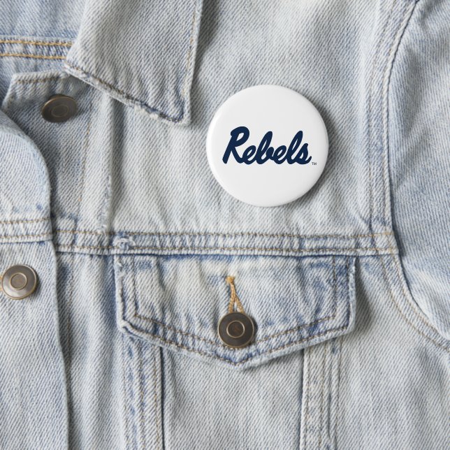 University of Mississippi | Rebels Script 3 6 Cm Round Badge (In Situ)