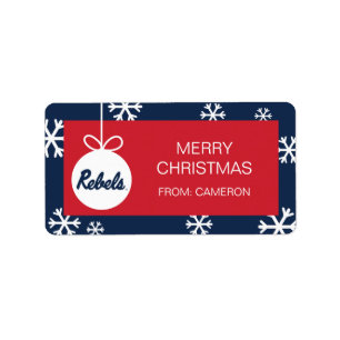 University of Mississippi Rebels Script Label