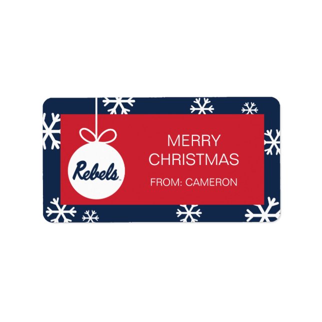 University of Mississippi | Rebels Script Label (Front)