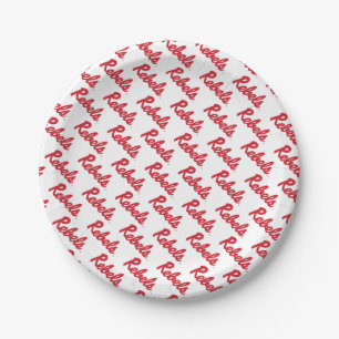 University of Mississippi   Rebels Script Paper Plate