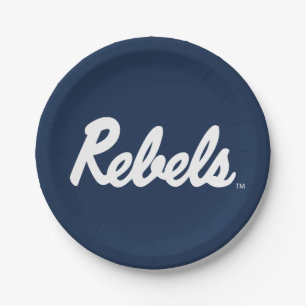 University of Mississippi   Rebels Script Paper Plate