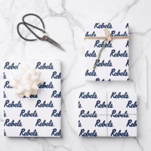 University of Mississippi   Rebels Script Wrapping Paper Sheet