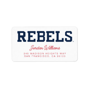 University of Mississippi Rebels Wordmark Label