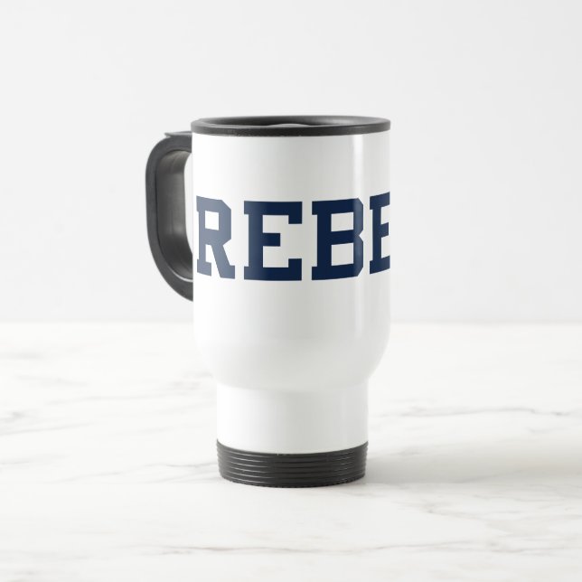 University of Mississippi | Rebels Wordmark Travel Mug (Front Left)