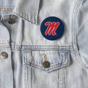 University of Mississippi   Script M 2 6 Cm Round Badge