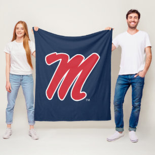 University of Mississippi Script M Fleece Blanket