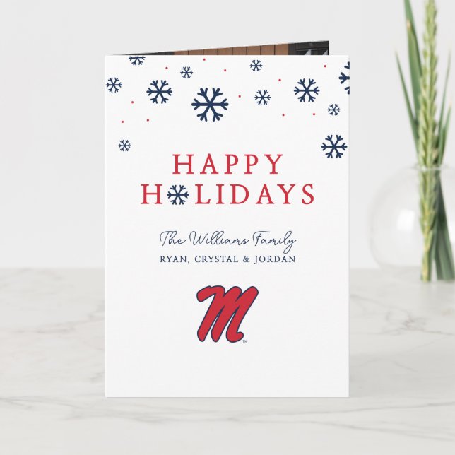University of Mississippi | Script M Holiday Card (Front)