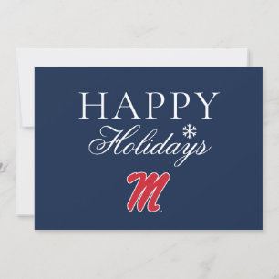 University of Mississippi Script M Holiday Card