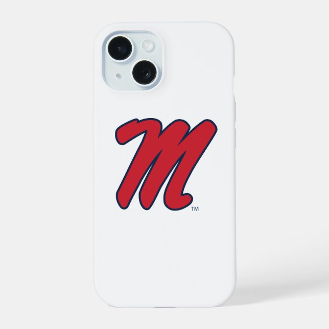 University of Mississippi | Script M iPhone 15 Case (Back)